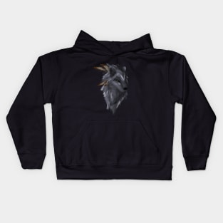 The Native Wolf (colored grey version) Kids Hoodie